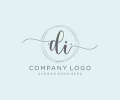 initiale du logo féminin. utilisable pour les logos nature, salon, spa, cosmétique et beauté. élément de modèle de conception de logo vectoriel plat.