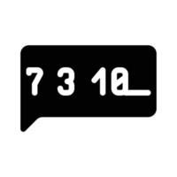 numéros parlants glyphe icône vecteur illustration isolée