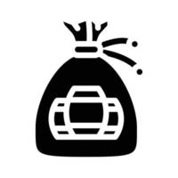 loterie fûts sac glyphe icône illustration vectorielle vecteur