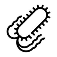 illustration vectorielle isolée de l'icône de la ligne des bactéries salmonelles vecteur