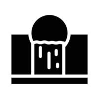 illustration du symbole vectoriel de l'icône du glyphe des émissions de déchets
