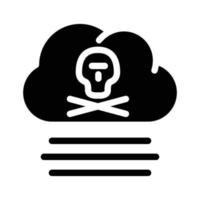 illustration de symbole vecteur icône glyphe de pluie acide