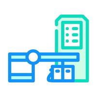 illustration vectorielle d'icône de couleur de station de pétrole vecteur