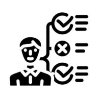 choix de qualités glyphe icône illustration vectorielle vecteur