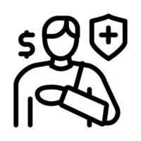 illustration vectorielle de l'icône d'assurance traumatisme vecteur