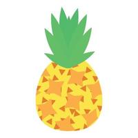 vecteur de dessin animé icône ananas. nourriture tropicale