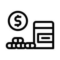 médicaments acheter illustration de contour vectoriel icône