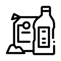 illustration vectorielle de l'icône de l'agent de nettoyage de vidange vecteur