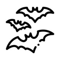 illustration de contour vectoriel icône chauve-souris halloween