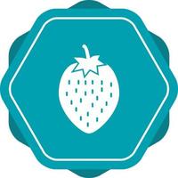 icône de glyphe de vecteur fraise unique