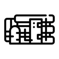 illustration vectorielle de l'icône de la ligne d'alimentation du système de filtration vecteur