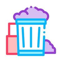 conteneur avec icône de fine ligne vecteur poubelle poubelle