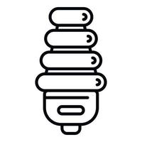 vecteur de contour d'icône de lampe uv. lumière de désinfection