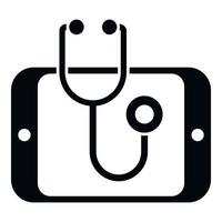 vecteur simple d'icône de stéthoscope médical. rapport du médecin