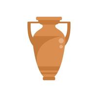vecteur plat d'icône d'amphore de poterie. vase ancien