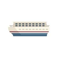 vecteur plat d'icône de ferry-boat. bateau fluvial
