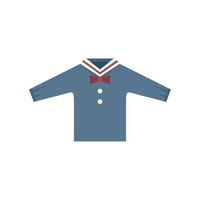 vecteur plat d'icône de chemise d'enfant. uniforme de la mode