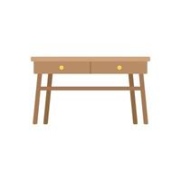 vecteur plat d'icône de table de pique-nique. bureau en bois