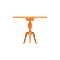 vecteur plat d'icône de support de table. mobilier en bois