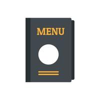 vecteur plat d'icône de livre de menu. dîner au café