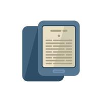 vecteur plat d'icône d'ebook d'apprentissage. éducation numérique