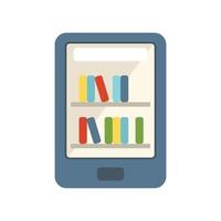 école ebook icône vecteur plat. éducation numérique