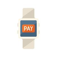 payer l'icône de smartwatch nfc vecteur plat. argent en ligne