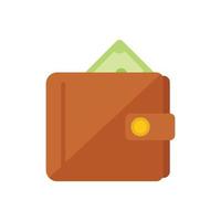 vecteur plat d'icône de portefeuille d'argent. entreprise numérique