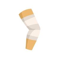 vecteur plat d'icône de bandage médical de genou. plâtre humain