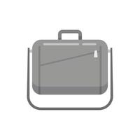 vecteur plat d'icône de sac d'ordinateur portable d'affaires. cas valise