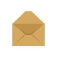 vecteur plat d'icône d'enveloppe de document. courrier d'information