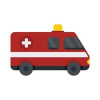 vecteur plat d'icône de voiture d'ambulance. véhicule d'urgence