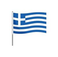 vecteur plat d'icône de drapeau de la grèce. grec national