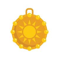 vecteur plat d'icône d'amulette de soleil. magie du japon