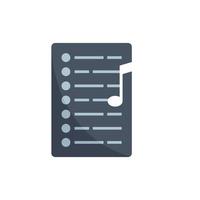 vecteur plat d'icône de playlist de chanson. application mobile