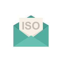 vecteur plat d'icône de messagerie iso standard. qualité de la politique