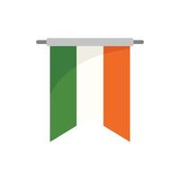 vecteur plat d'icône de bannière d'Irlande. drapeau irlandais