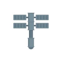 vecteur plat d'icône de station spatiale moderne. gare internationale de mars