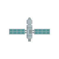 vecteur plat d'icône de station spatiale solaire. station internationale d'astronautes