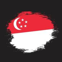 effet de texture splash drapeau singapour vecteur