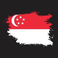 coup de pinceau graphique vecteur drapeau singapour