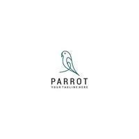 vecteur d'icône de conception de logo perroquet