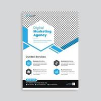 modèle de flyer d'entreprise d'agence de marketing numérique vecteur