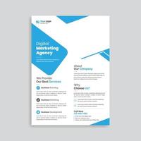 modèle de flyer d'entreprise d'agence de marketing numérique vecteur