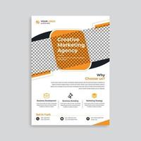 conception de flyer d'entreprise et modèle de page de garde de brochure vecteur