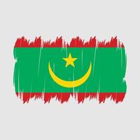 brosse drapeau mauritanie vecteur