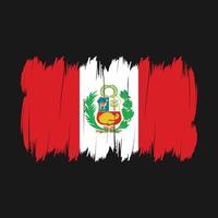 brosse drapeau du Pérou vecteur