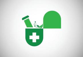 création de logo de pharmacie médicale créative, concept de design vectoriel