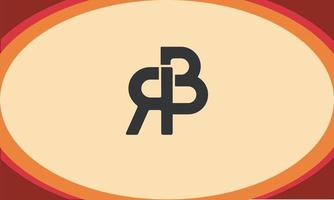 alphabet lettres initiales monogramme logo rb, br, r et b vecteur