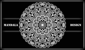 ornement noir et blanc. conception de mandalas. conception de fond abstrait. vecteur
